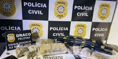 Polícia Civil prende homem a apreende mais de 7,5 kg de maconha em Pelotas
