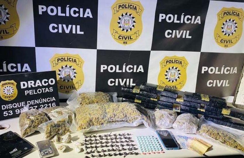 Polícia Civil prende homem a apreende mais de 7,5 kg de maconha em Pelotas 