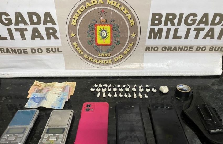 Brigada Militar prende mulher por tráfico de drogas em São Lourenço do Sul 