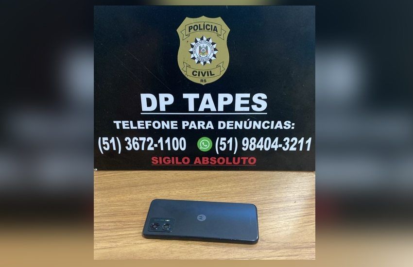 Polícia Civil recupera celular furtado em Tapes 