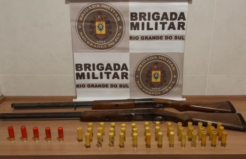 Brigada Militar prende homens por porte ilegal de arma de fogo em Encruzilhada do Sul 