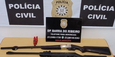 Armas são apreendidas em casa de acusado de violência contra mulher em Mariana Pimentel