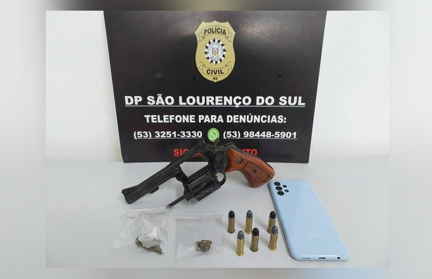 Polícia Civil prende homem por posse ilegal de arma de fogo em São Lourenço do Sul 