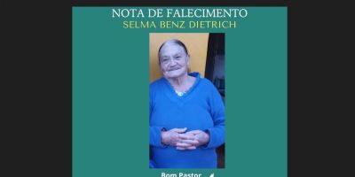 OBITUÁRIO: Nota de Falecimento de Selma Benz Dietrich, de 75 anos