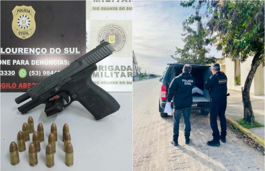 Polícia Civil prende homem por posse irregular de arma de fogo em São Lourenço do Sul 