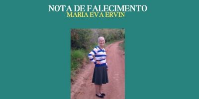 OBITUÁRIO: Nota de Falecimento de Maria Eva Ervin, de 83 anos