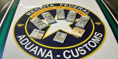 Receita Federal apreende US$ 42 mil não declarados em Pelotas