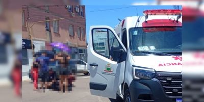 Motociclista fica ferido após colisão entre moto e carro no centro de Camaquã