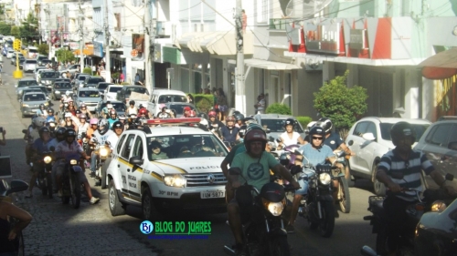Carreata em apoio aos caminhoneiros em Camaquã (02mar2015)